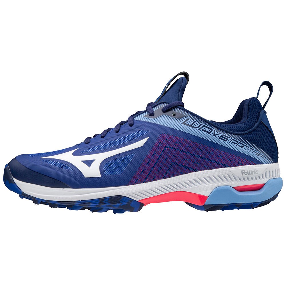 Mizuno Wave Panthera Férfi Teremcipő Kék/Fehér/Rózsaszín WTK782345